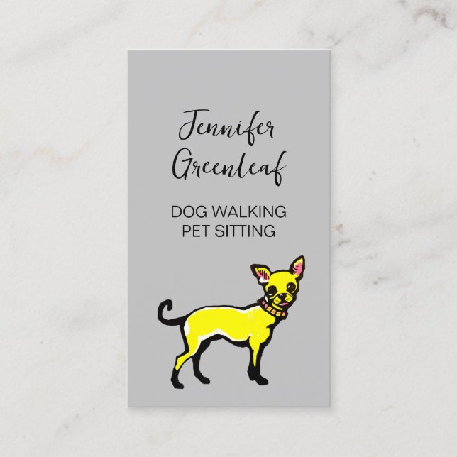 Carte de visite de marche de chien (Devant)