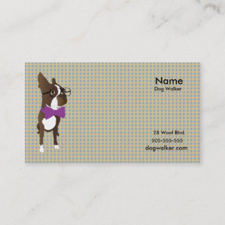 Carte de visite de marche de chien
