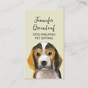 Carte de visite de marche de chien