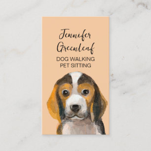 Carte de visite de marche de chien