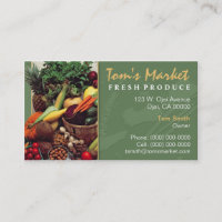 Carte de visite de marché de produit