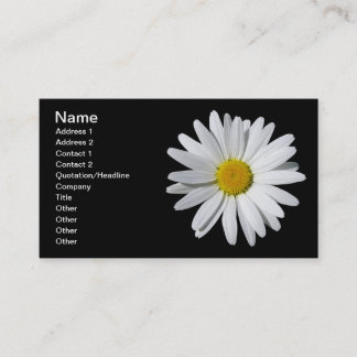 Carte de visite de marguerite blanche