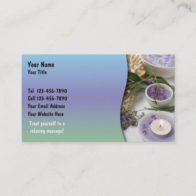Carte de visite de massage (Devant)