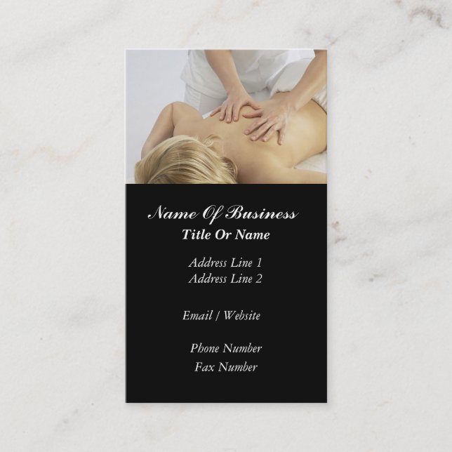 Carte de visite de massage (Devant)