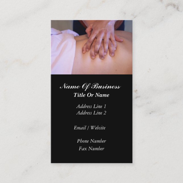 Carte de visite de massage (Devant)