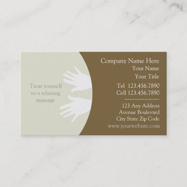 Carte de visite de massage (Devant)