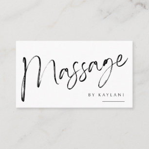 Carte de visite de massage bohème pinceau Thérapie