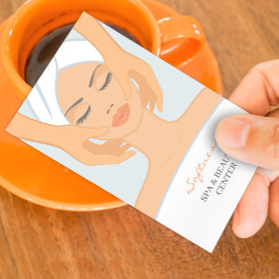Carte de visite de massage de beauté spa