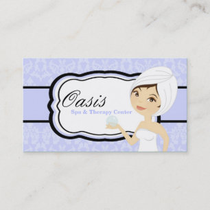 Carte de visite de massage de thérapie de spa de