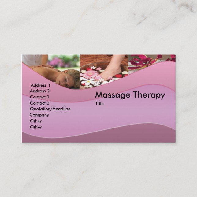 Carte de visite de massage/relaxation (Devant)