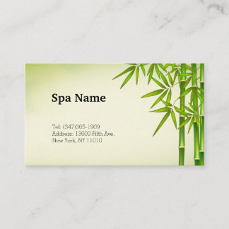 Carte de visite de massage spa