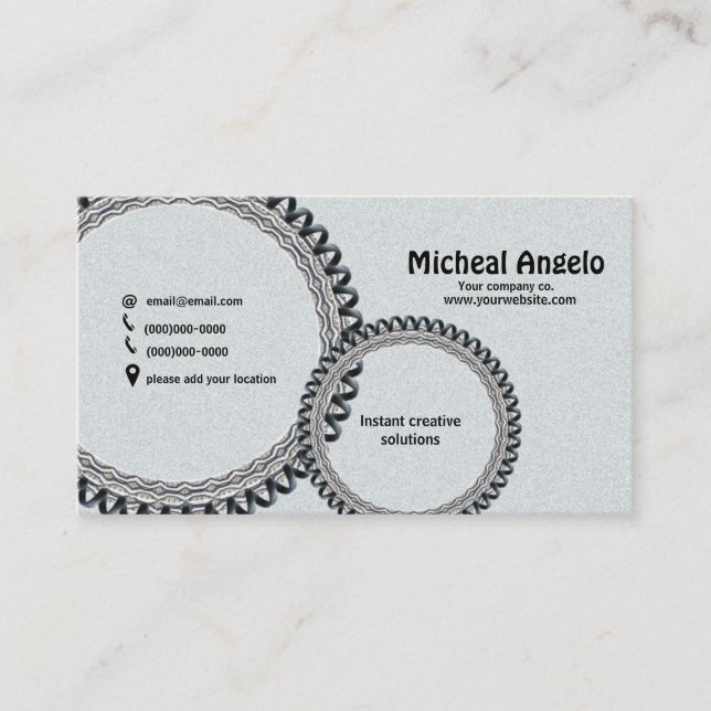 Carte de visite de mécanicien moderne – Design de  (Devant)