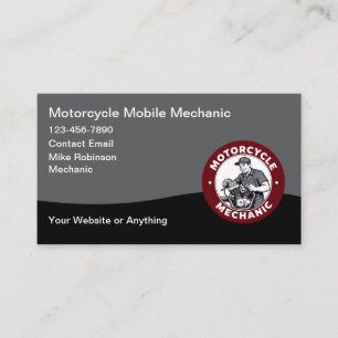 Carte de visite de mécanicien moto mobile