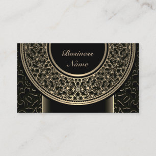 Carte de visite de médaillon d'or chic 3