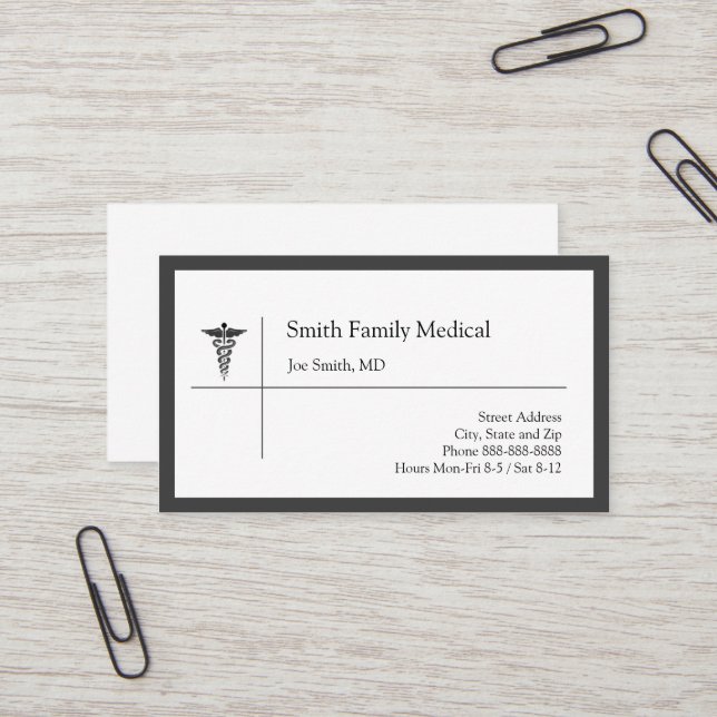 Carte de visite de médecin (Devant/Arrière en situation)