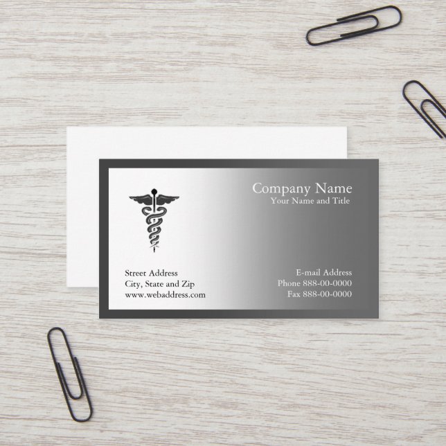 Carte de visite de médecin (Devant/Arrière en situation)