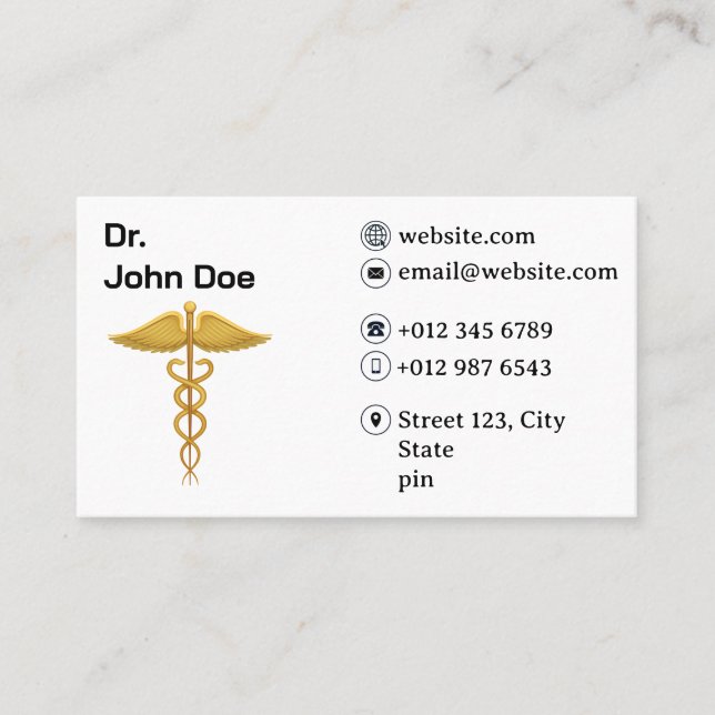 Carte de visite de médecin professionnel (Devant)