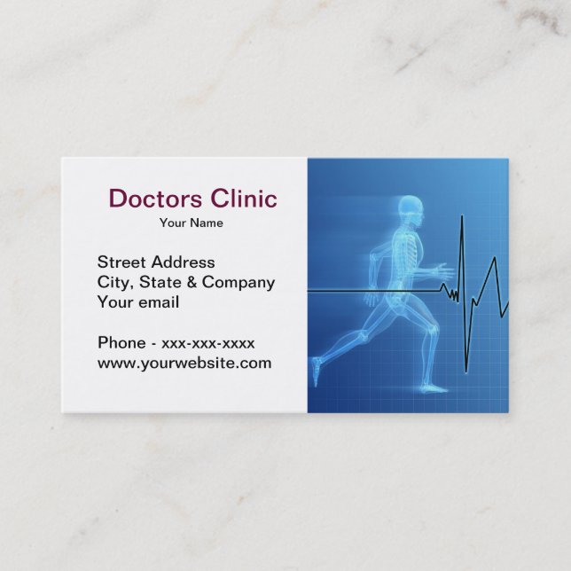 Carte de visite de médecins Clinic (Devant)