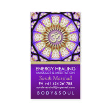 Carte de visite de méditation Buddha OM Yoga