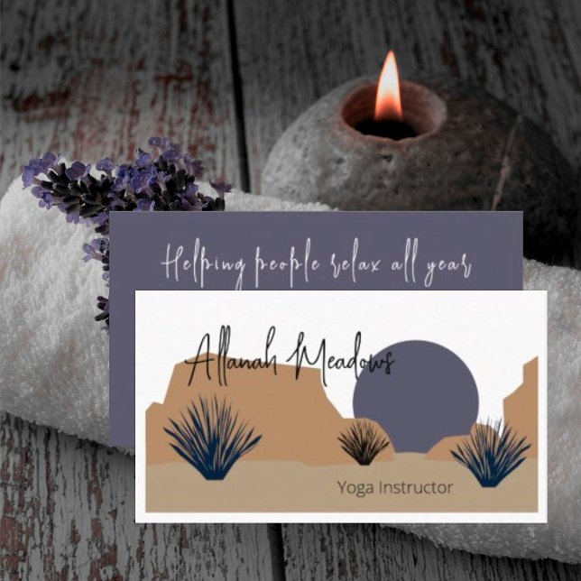 Carte de visite de méditation de la Lune du désert (Créateur téléchargé)