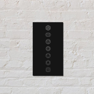 Carte de visite de méditation des chakras blancs