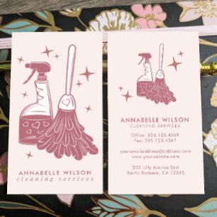 Carte de visite de ménage et de ménage professio