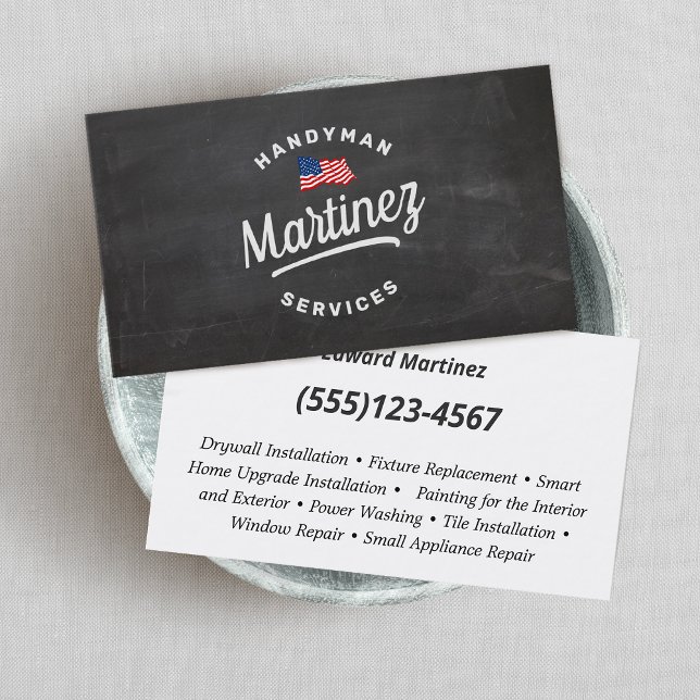 Carte de visite de menuiserie américain (Créateur téléchargé)