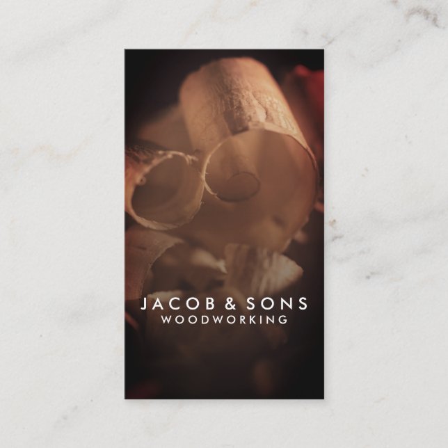 Carte de visite de menuiserie de charpentier (Devant)