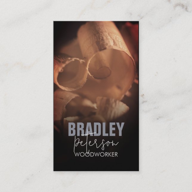 Carte de visite de menuiserie de charpentier (Devant)