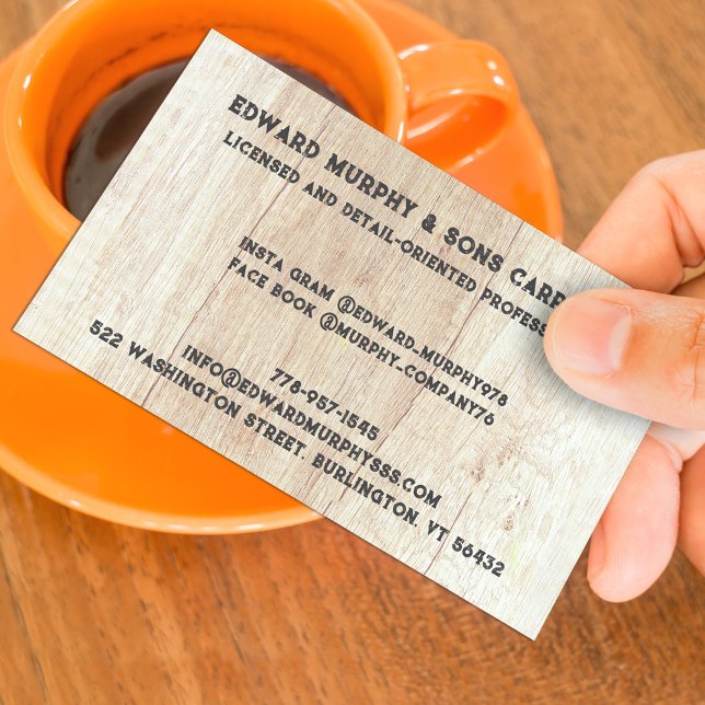 Carte de visite de menuiserie de construction (Créateur téléchargé)