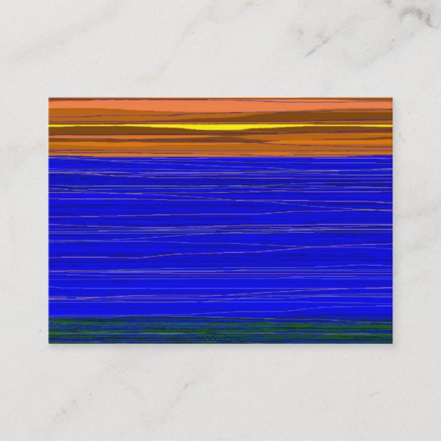 Carte de visite de mer bleu ciel orange (Devant)