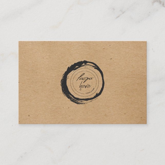 Carte de visite de Merci de logo personnalisé Kraf (Devant)