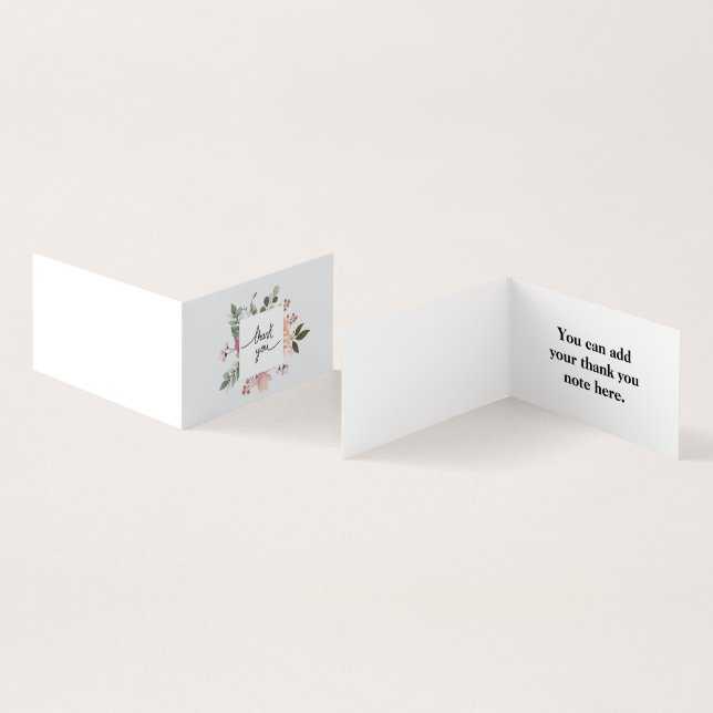 Carte de visite de Merci simple personnalisé (Intérieur et extérieur)