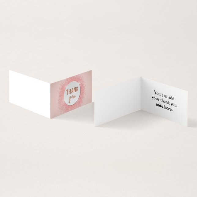 Carte de visite de Merci simple personnalisé (Intérieur et extérieur)