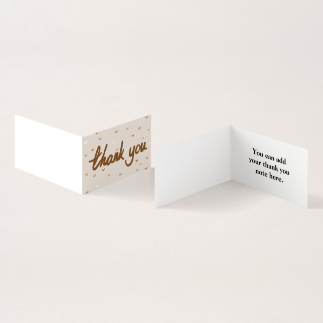 Carte de visite de Merci simple personnalisé (Intérieur et extérieur)