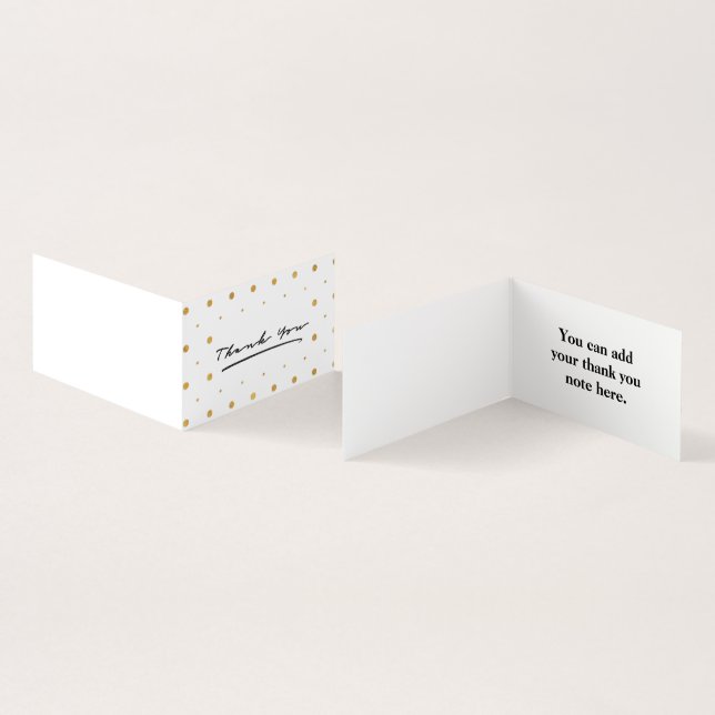 Carte de visite de Merci simple personnalisé (Intérieur et extérieur)