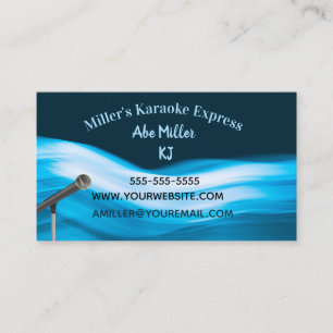 Carte de visite de microphone Karaoke Jockey