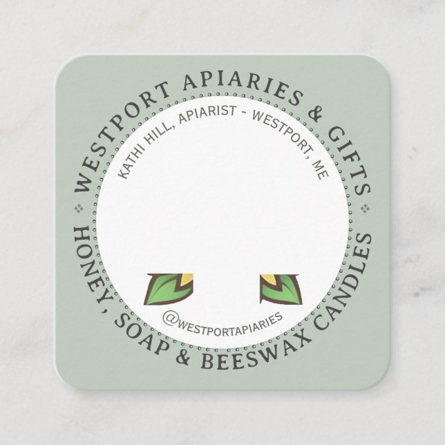 Carte de visite de miel de tournesol et produits H (Devant)