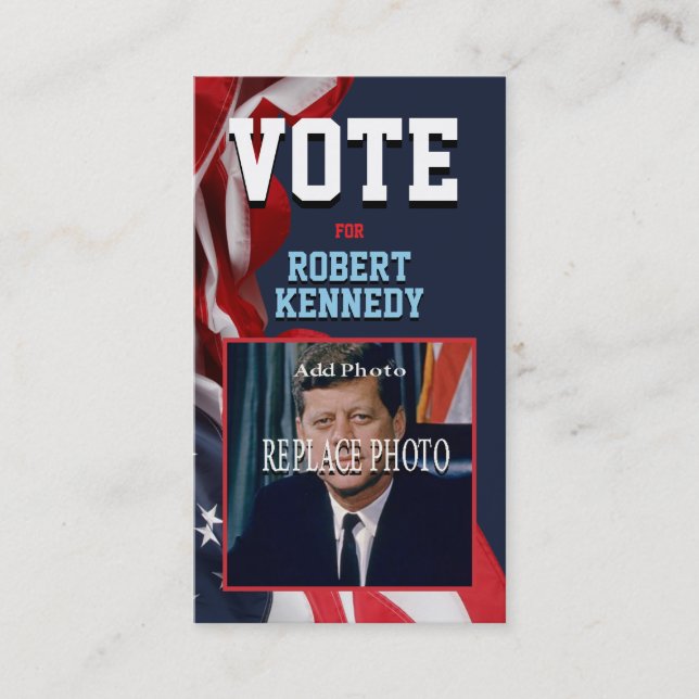 Carte de visite de modèle de campagne politique pe (Devant)
