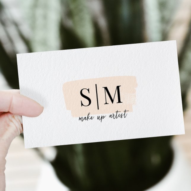 Carte de visite de monogramme de code QR (Créateur téléchargé)