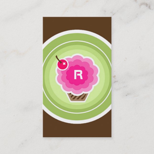 CARTE DE VISITE DE MONOGRAMME DE PETIT GÂTEAU DE (Devant)