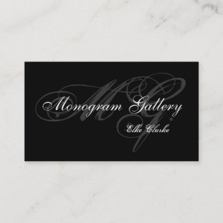 Carte de visite de monogramme personnalisable