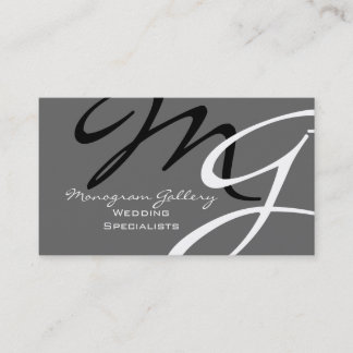 Carte de visite de monogramme personnalisé