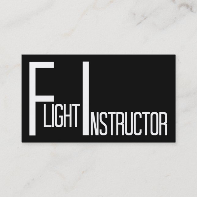 Carte de visite de mot instructeur de vol (Devant)