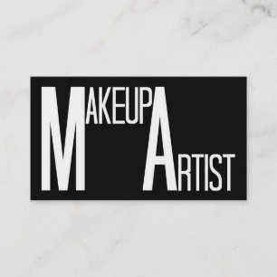 Carte de visite de mot maquillage Artiste