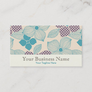 Carte de visite de motif de fleur