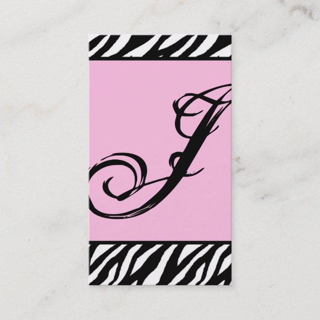 Carte de visite de Motif d'impression en rose clai (Devant)