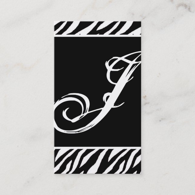 Carte de visite de Motif d'impression noir blanc (Devant)