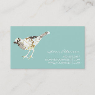 Carte de visite de motif d'oiseau