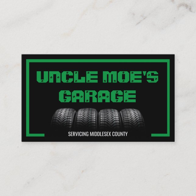 CARTE DE VISITE DE MOTO DE MÉCANICIEN (Devant)